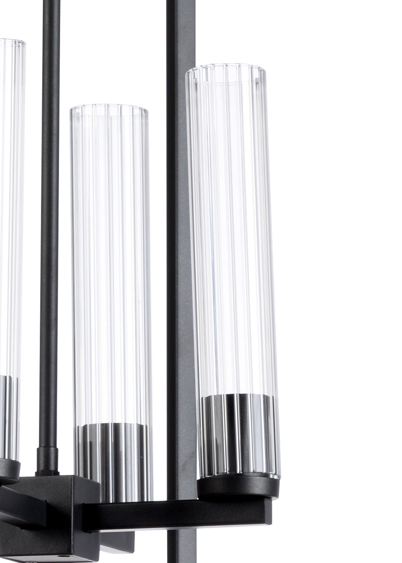 Wildwood Dexter Chandelier — Bronze Iron Frame With Clear Glass Globes, Industrial-Modern 28" H Accent Fixture 67193