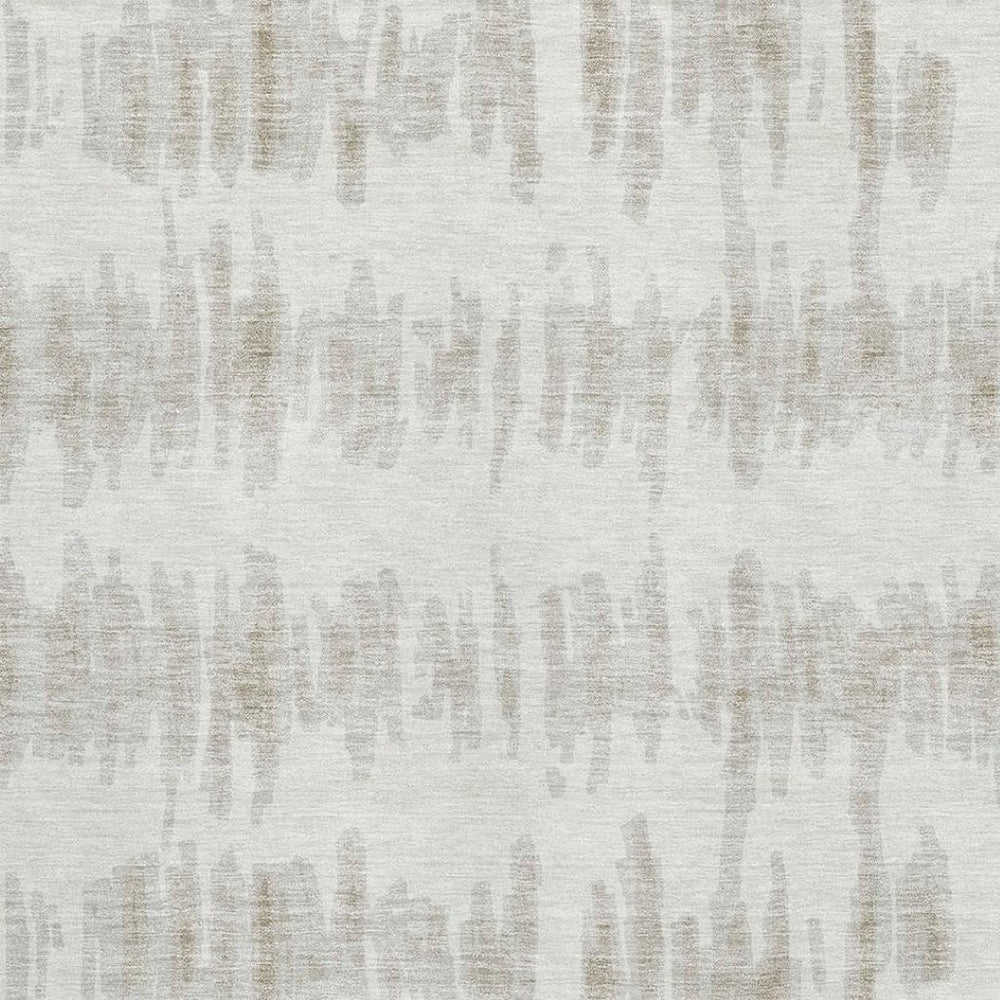 HomeRoots 9' X 12' Ivory and Beige Striped Washable Area Rug with UV Protection - Durable & Stylish for Homes 671977