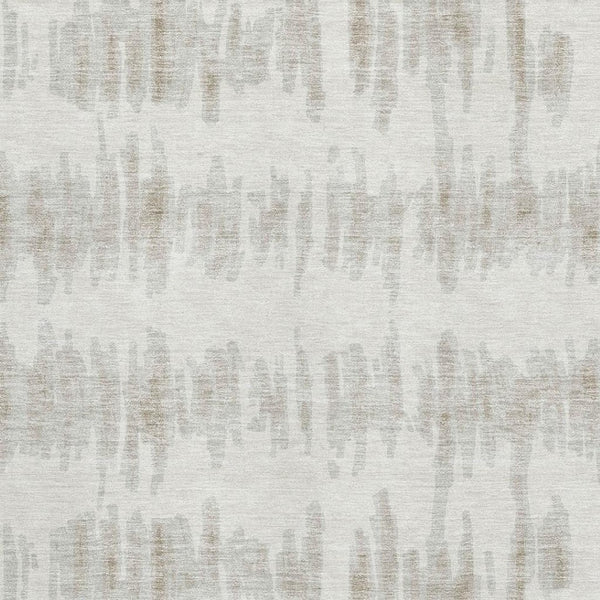 HomeRoots 9' X 12' Ivory and Beige Striped Washable Area Rug with UV Protection - Durable & Stylish for Homes 671977