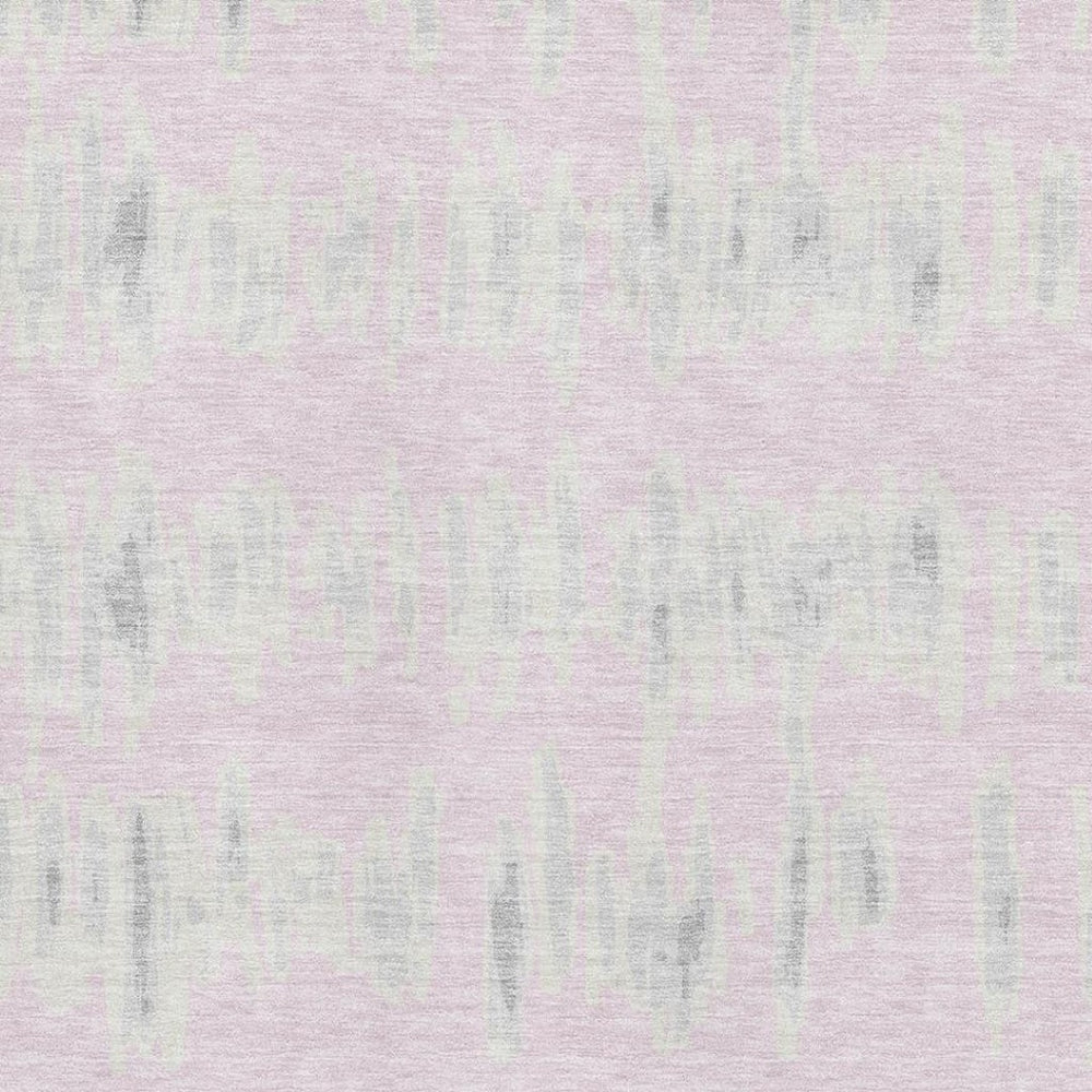 HomeRoots 8' X 10' Pink And Beige Striped Washable Area Rug - Stylish, Durable, Stain Resistant with UV Protection 671994