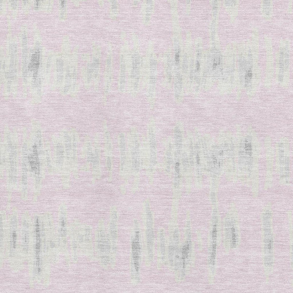HomeRoots 8' X 10' Pink And Beige Striped Washable Area Rug - Stylish, Durable, Stain Resistant with UV Protection 671994