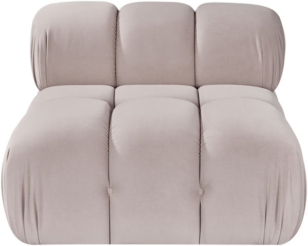 Meridian Furniture Orin Modular Lounge Chair Plush Velvet Upholstery with Repositionable Arm for Living Rooms Beige 671Beige-Chair