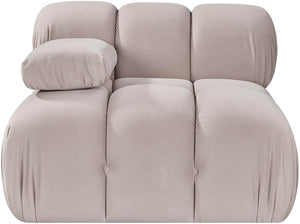 Meridian Furniture Orin Modular Lounge Chair Plush Velvet Upholstery with Repositionable Arm for Living Rooms Beige 671Beige-Chair