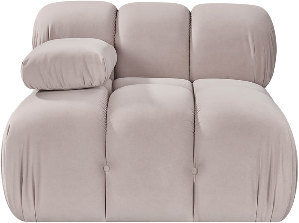 Meridian Furniture Orin Modular Lounge Chair Plush Velvet Upholstery with Repositionable Arm for Living Rooms Beige 671Beige-Chair