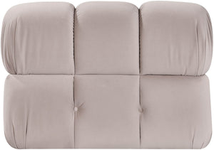 Meridian Furniture Orin Modular Lounge Chair Plush Velvet Upholstery with Repositionable Arm for Living Rooms Beige 671Beige-Chair
