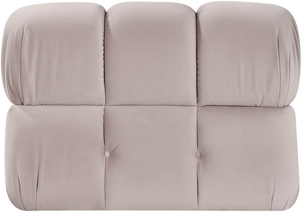 Meridian Furniture Orin Modular Lounge Chair Plush Velvet Upholstery with Repositionable Arm for Living Rooms Beige 671Beige-Chair