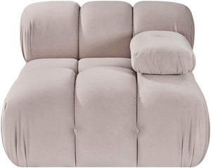 Meridian Furniture Orin Modular Lounge Chair Plush Velvet Upholstery with Repositionable Arm for Living Rooms Beige 671Beige-Chair