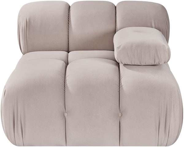 Meridian Furniture Orin Modular Lounge Chair Plush Velvet Upholstery with Repositionable Arm for Living Rooms Beige 671Beige-Chair