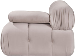 Meridian Furniture Orin Modular Lounge Chair Plush Velvet Upholstery with Repositionable Arm for Living Rooms Beige 671Beige-Chair