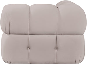 Meridian Furniture Orin Modular Corner Lounge Chair Plush Performance Velvet with Locking Latches for Sectional Use Beige 671Beige-Corner