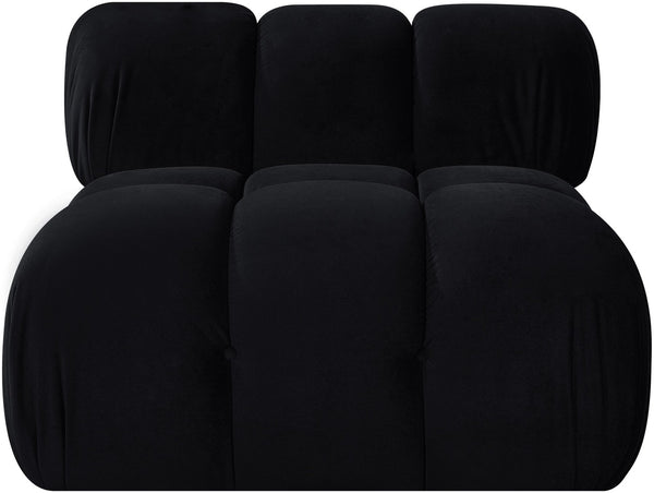 Meridian Furniture Orin Modular Lounge Chair Plush Velvet Upholstery with Repositionable Arm for Living Rooms Black 671Black-Chair