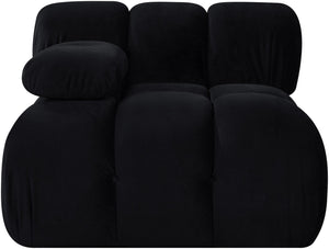 Meridian Furniture Orin Modular Lounge Chair Plush Velvet Upholstery with Repositionable Arm for Living Rooms Black 671Black-Chair