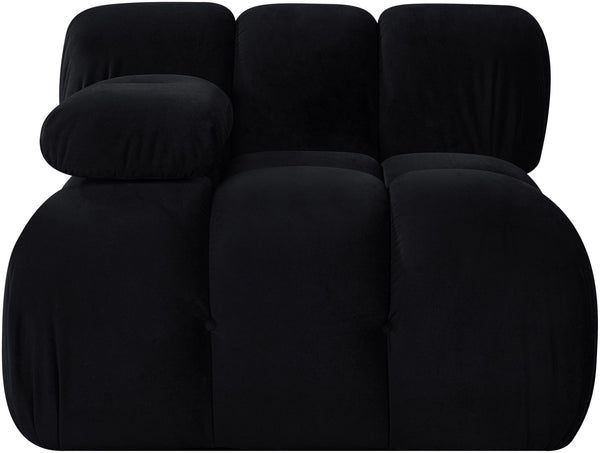 Meridian Furniture Orin Modular Lounge Chair Plush Velvet Upholstery with Repositionable Arm for Living Rooms Black 671Black-Chair