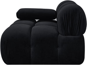 Meridian Furniture Orin Modular Lounge Chair Plush Velvet Upholstery with Repositionable Arm for Living Rooms Black 671Black-Chair