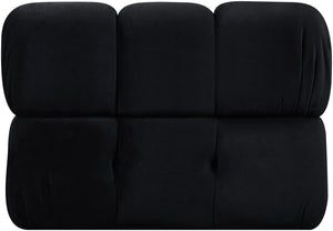 Meridian Furniture Orin Modular Lounge Chair Plush Velvet Upholstery with Repositionable Arm for Living Rooms Black 671Black-Chair