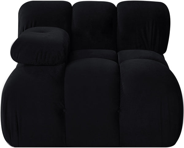 Meridian Furniture Orin Modular Lounge Chair Plush Velvet Upholstery with Repositionable Arm for Living Rooms Black 671Black-Chair