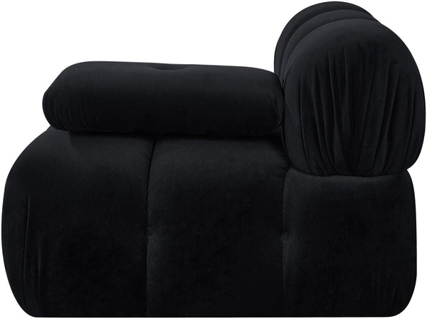 Meridian Furniture Orin Modular Lounge Chair Plush Velvet Upholstery with Repositionable Arm for Living Rooms Black 671Black-Chair