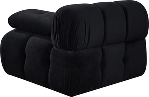Meridian Furniture Orin Modular Lounge Chair Plush Velvet Upholstery with Repositionable Arm for Living Rooms Black 671Black-Chair