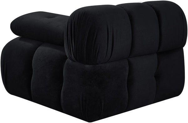 Meridian Furniture Orin Modular Lounge Chair Plush Velvet Upholstery with Repositionable Arm for Living Rooms Black 671Black-Chair