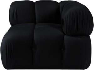 Meridian Furniture Orin Modular Corner Lounge Chair Plush Performance Velvet with Locking Latches for Sectional Use Black 671Black-Corner
