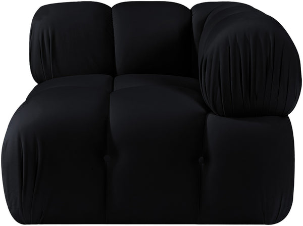 Meridian Furniture Orin Modular Corner Lounge Chair Plush Performance Velvet with Locking Latches for Sectional Use Black 671Black-Corner