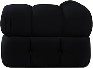 Meridian Furniture Orin Modular Corner Lounge Chair Plush Performance Velvet with Locking Latches for Sectional Use Black 671Black-Corner