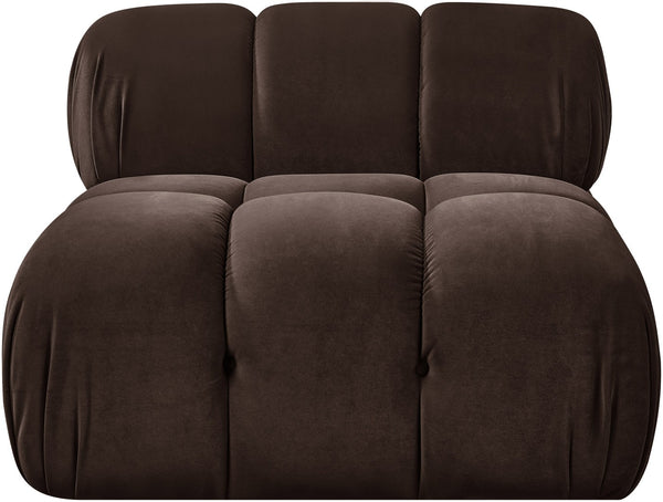 Meridian Furniture Orin Modular Lounge Chair Plush Velvet Upholstery with Repositionable Arm for Living Rooms Brown 671Brown-Chair