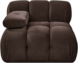 Meridian Furniture Orin Modular Lounge Chair Plush Velvet Upholstery with Repositionable Arm for Living Rooms Brown 671Brown-Chair