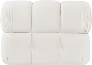 Meridian Furniture Orin Modular Lounge Chair Plush Velvet Upholstery with Repositionable Arm for Living Rooms Cream 671Cream-Chair
