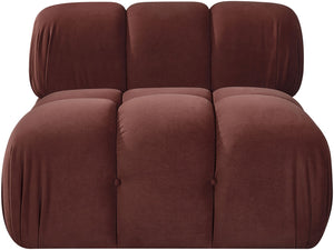 Meridian Furniture Orin Modular Lounge Chair Plush Velvet Upholstery with Repositionable Arm for Living Rooms Rose 671Rose-Chair