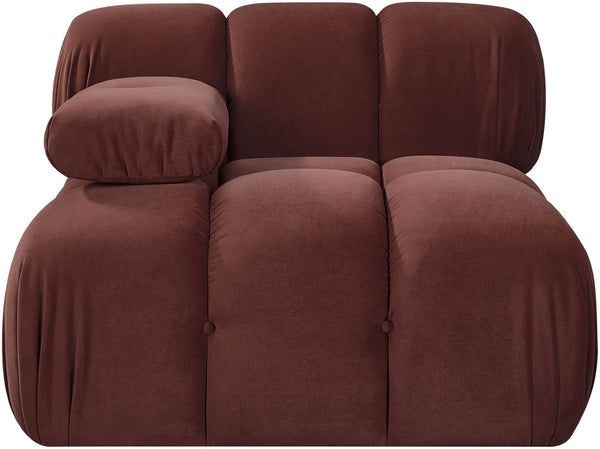 Meridian Furniture Orin Modular Lounge Chair Plush Velvet Upholstery with Repositionable Arm for Living Rooms Rose 671Rose-Chair