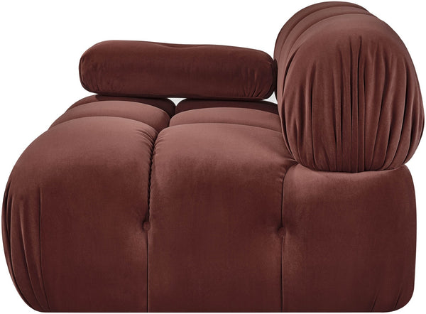 Meridian Furniture Orin Modular Lounge Chair Plush Velvet Upholstery with Repositionable Arm for Living Rooms Rose 671Rose-Chair
