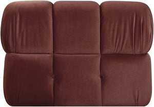 Meridian Furniture Orin Modular Lounge Chair Plush Velvet Upholstery with Repositionable Arm for Living Rooms Rose 671Rose-Chair