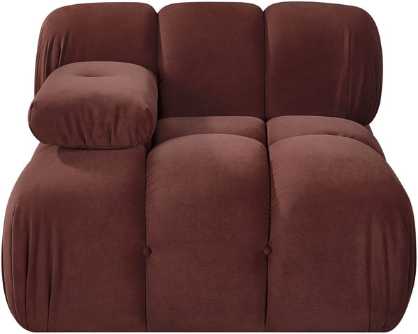 Meridian Furniture Orin Modular Lounge Chair Plush Velvet Upholstery with Repositionable Arm for Living Rooms Rose 671Rose-Chair