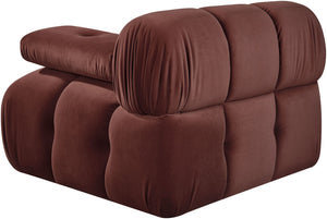Meridian Furniture Orin Modular Lounge Chair Plush Velvet Upholstery with Repositionable Arm for Living Rooms Rose 671Rose-Chair