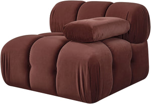 Meridian Furniture Orin Modular Lounge Chair Plush Velvet Upholstery with Repositionable Arm for Living Rooms Rose 671Rose-Chair