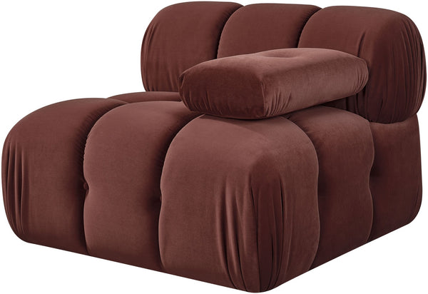 Meridian Furniture Orin Modular Lounge Chair Plush Velvet Upholstery with Repositionable Arm for Living Rooms Rose 671Rose-Chair