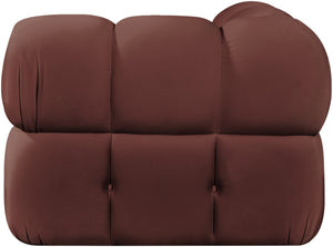Meridian Furniture Orin Modular Corner Lounge Chair Plush Performance Velvet with Locking Latches for Sectional Use Rose 671Rose-Corner