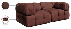 Meridian Furniture Orin Modular Sofa in Dusty Rose Performance Velvet for Modern Living Rooms 671Rose-S2A
