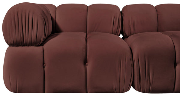 Meridian Furniture Orin Modular Sofa in Dusty Rose Performance Velvet for Modern Living Rooms 671Rose-S2A