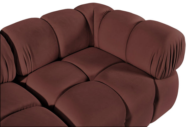 Meridian Furniture Orin Modular Sofa in Dusty Rose Performance Velvet for Modern Living Rooms 671Rose-S2A