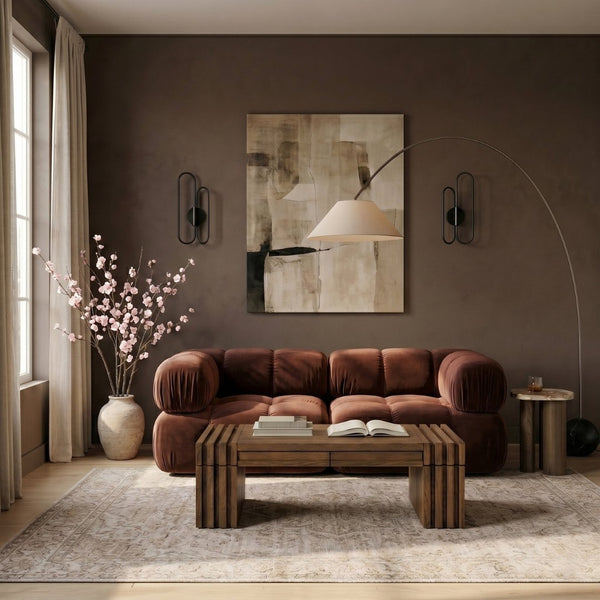 Meridian Furniture Orin Modular Sofa in Dusty Rose Performance Velvet for Modern Living Rooms 671Rose-S2A