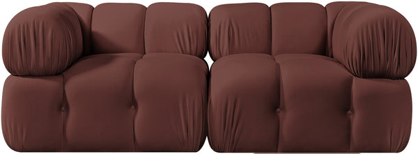Meridian Furniture Orin Modular Sofa in Dusty Rose Performance Velvet for Modern Living Rooms 671Rose-S2A
