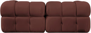 Meridian Furniture Orin Modular Sofa in Dusty Rose Performance Velvet for Modern Living Rooms 671Rose-S2A