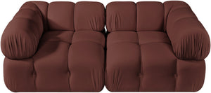 Meridian Furniture Orin Modular Sofa in Dusty Rose Performance Velvet for Modern Living Rooms 671Rose-S2A