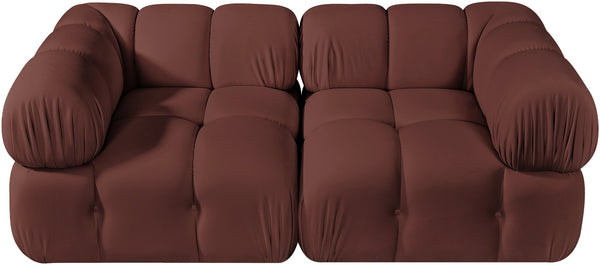 Meridian Furniture Orin Modular Sofa in Dusty Rose Performance Velvet for Modern Living Rooms 671Rose-S2A