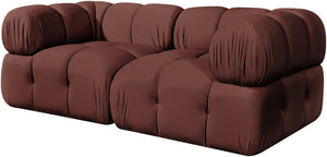 Meridian Furniture Orin Modular Sofa in Dusty Rose Performance Velvet for Modern Living Rooms 671Rose-S2A