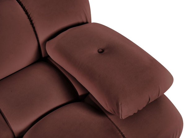 Meridian Furniture Orin Dusty Rose Velvet Modular Sofa Stain Resistant Performance Fabric Living Room 671Rose-S2B