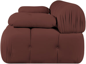 Meridian Furniture Orin Dusty Rose Velvet Modular Sofa Stain Resistant Performance Fabric Living Room 671Rose-S2B