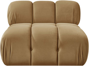 Meridian Furniture Orin Modular Lounge Chair Plush Velvet Upholstery with Repositionable Arm for Living Rooms Saddle 671Saddle-Chair
